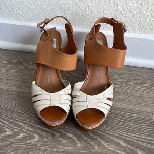 Dolce Vita Brown and White wedges